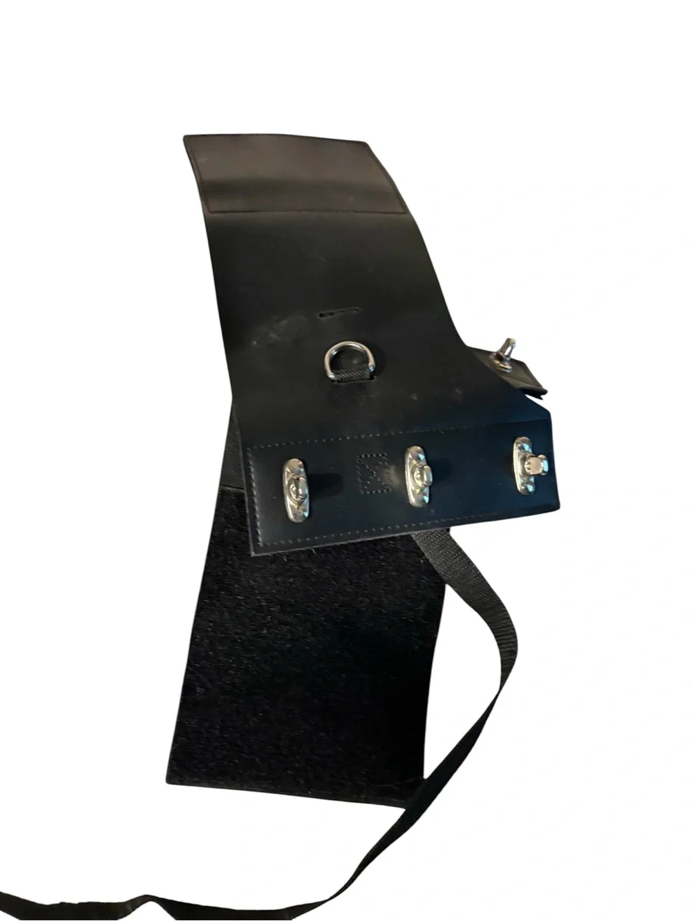 Saddlemen Large Drifter Slant Plain Black Leather Motorcycle Saddlebags